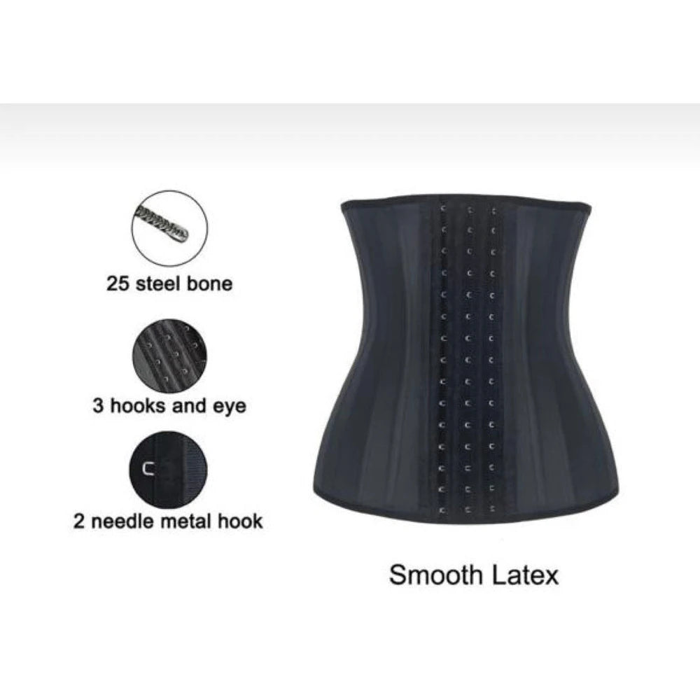 Steel Bone Latex Waist Trainer – 25 Bones for Maximum Shaping