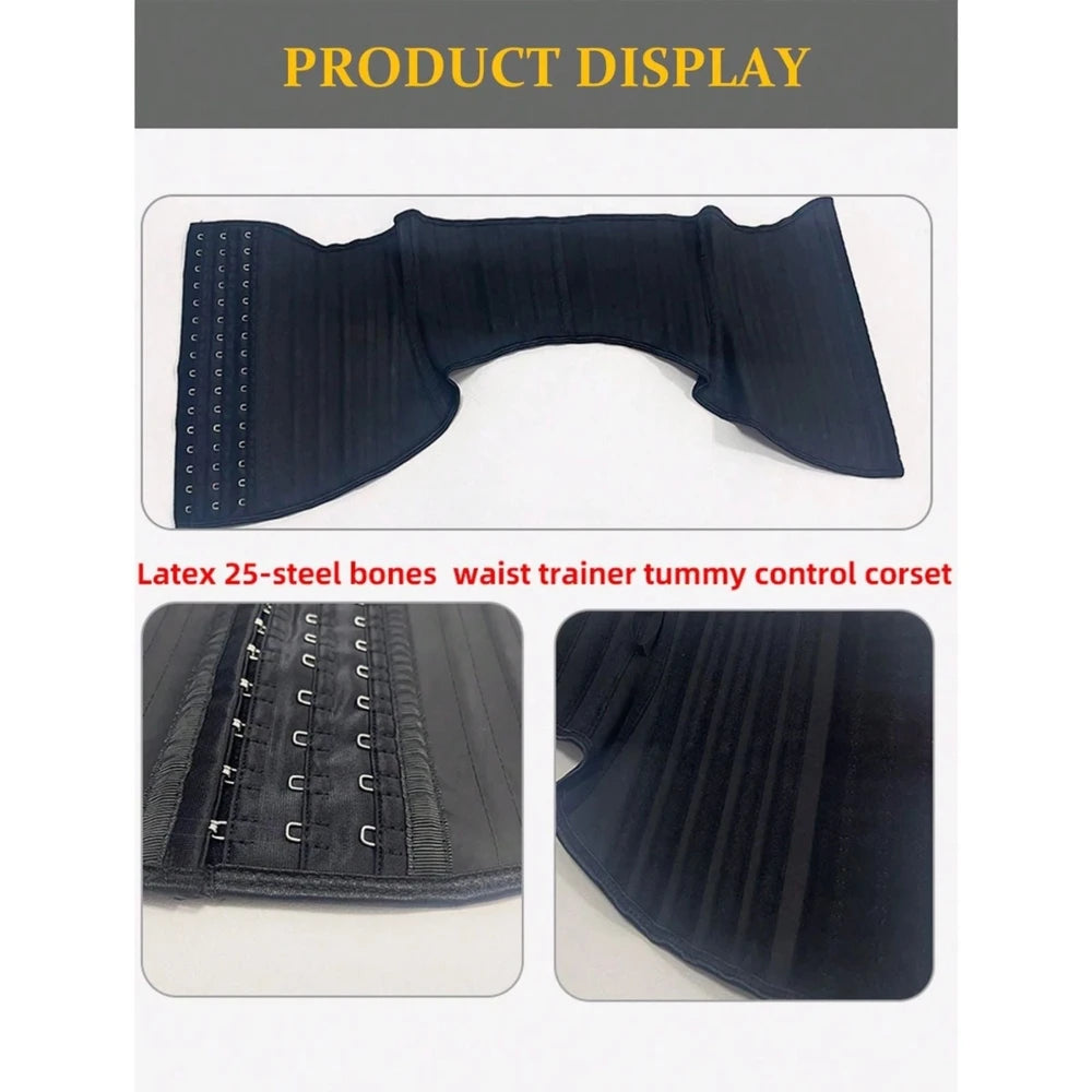 Steel Bone Latex Waist Trainer – Firm Compression & Posture Support