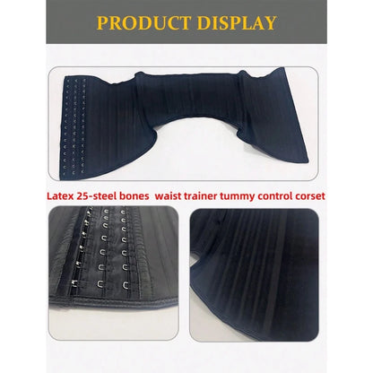 Steel Bone Latex Waist Trainer – Firm Compression & Posture Support