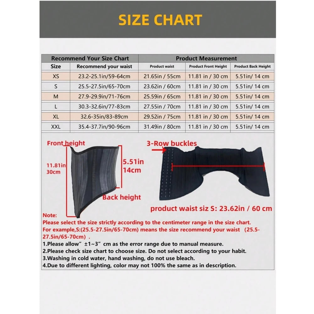 Steel Bone Latex Waist Trainer – Firm Compression & Posture Support