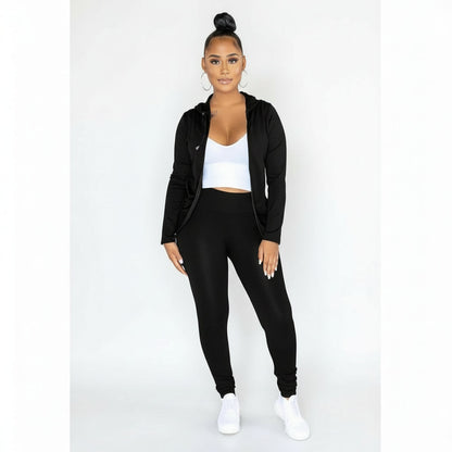 Zipper Tracksuit Set