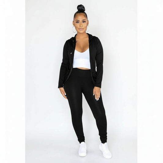 Zipper Tracksuit Set