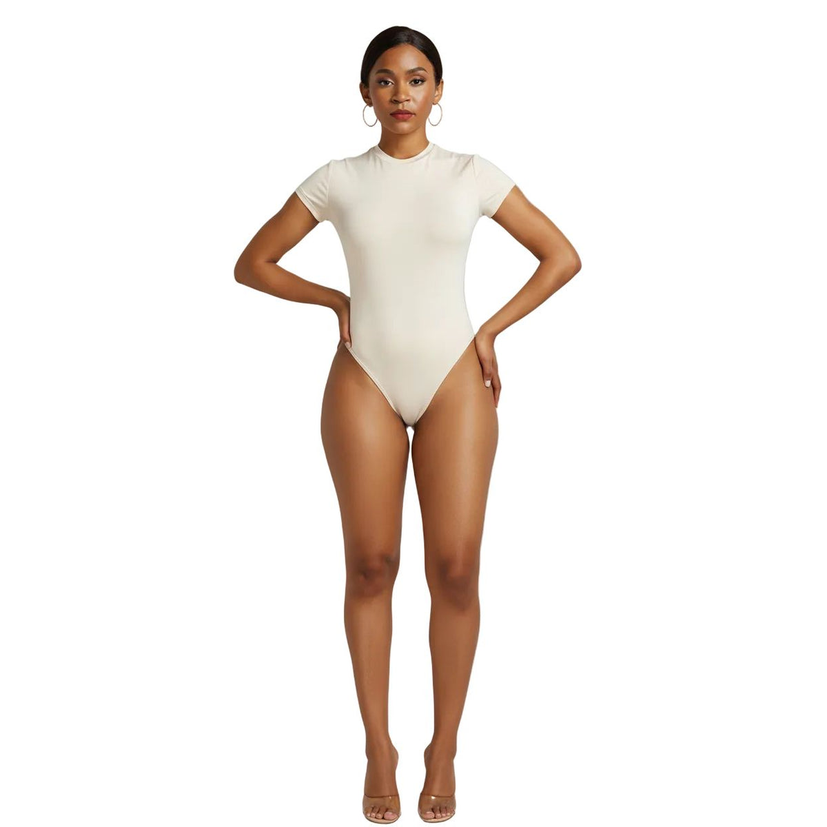 Short Sleeve Round Neck Bodysuit