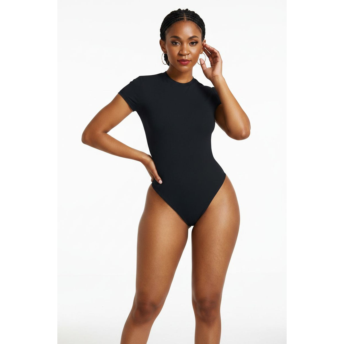 Short Sleeve Round Neck Bodysuit