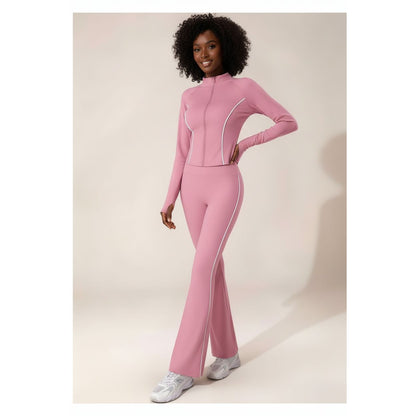 Long-Sleeve Zip-Jacket & Matching Flared Pants