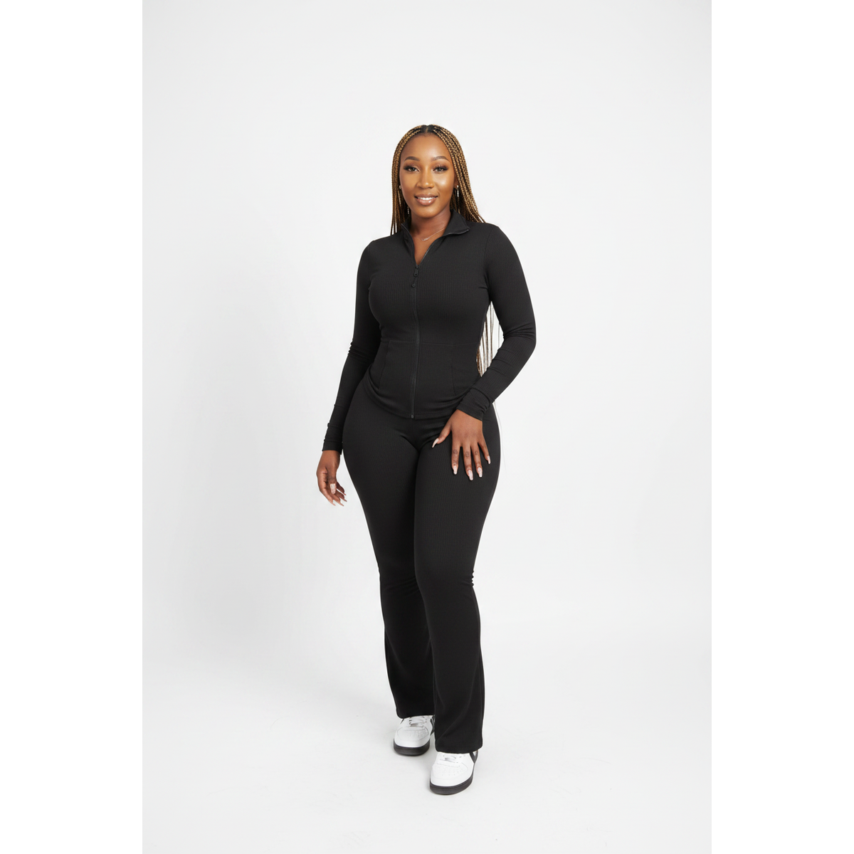 Women’s Plus Size Slim Fit Tracksuit Set