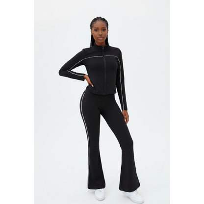 Contrast Piping Tracksuit Set
